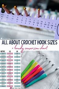 Image result for Crochet Hook Needle Sizes