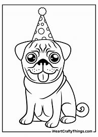 Image result for Birthday Pug Coloring Pages