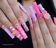 Image result for Purple Hello Kitty Nails