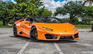 Image result for Lamborghini Huracan Spyder Orange Front View