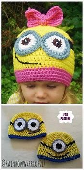 Image result for Free Minion Crochet Beanie Patterns