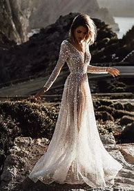 Image result for Silvery White Wedding Dress