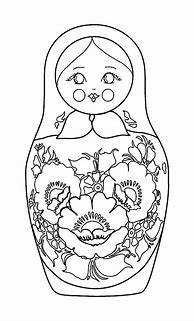 Image result for Babushka Doll Coloring Page