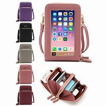 Image result for Crossbody iPhone 11 Carrying Case with Visible Screen