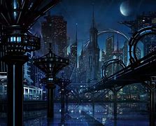 Image result for Sci-Fi City Night