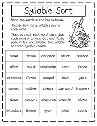 Image result for Open Syllable Words Worksheets