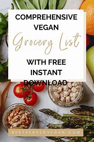 Image result for Basic Vegan Grocery List