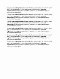 Image result for Company Rules and Regulations Sample