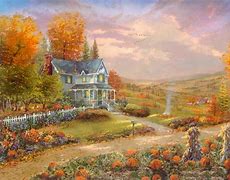 Image result for Thomas Kinkade Autumn at Apple Hill