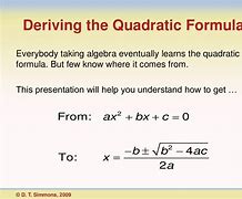 Image result for Derving the Quadratic Formula