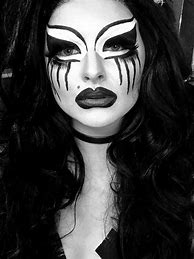 Image result for Black and White Goth Makeup