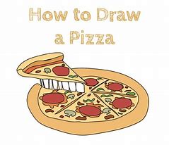 Image result for Pizza Pencil Drawing