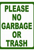Image result for Do Not Dump Trash Sign