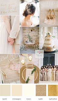 Image result for Champagne Wedding Color Scheme