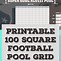 Image result for Numbered 100 Square Football Pool Grid