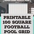 Image result for Printable Super Bowl Squares