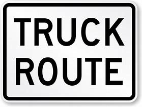 Image result for Truck Route Sign