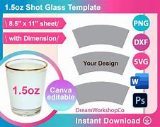 Image result for Shot Glass Template for Sublimation