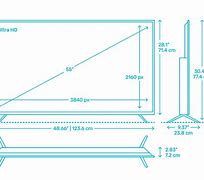 Image result for 50 Inch TV Dimensions