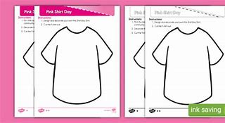 Image result for Pink Shirt Day Printables