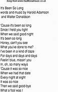 Image result for It's Been so Long Lyrics