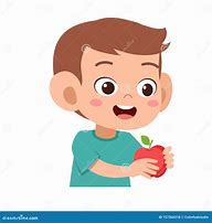 Image result for Boy Eating Apple Clip Art