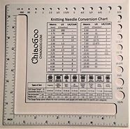 Image result for Knitting Needle Gauge Conversion Chart