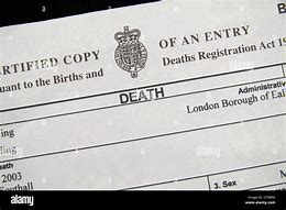 Image result for British Death Certificate