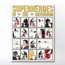 Image result for Superhero Bathroom Wall Art