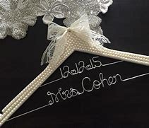 Image result for Bride Hanger with Pearls and Vinyl