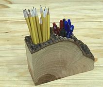 Image result for wood pen holders design