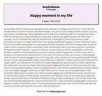 Image result for Happiest Moment Examples Paragraph