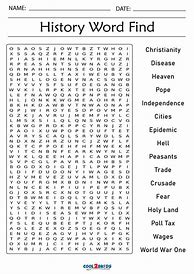 Image result for World History Word Search Printable