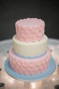 Image result for Pink and Blue Wedding Cakes