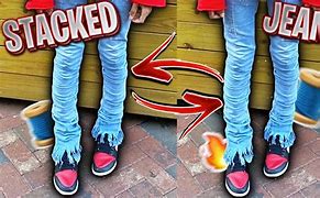 Image result for Stacked Jeans DIY
