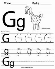 Image result for Letter G Preschool Worksheets