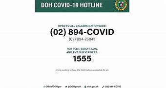 Image result for Doh Hotline Philippines