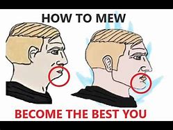 Image result for Mewing Face Drawing