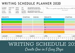 Image result for Writing Schedule Chart 30-Day