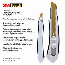 Image result for Scotch Precision Titanium Utility Knife