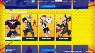 Image result for My Hero Academia Fortnite Shop