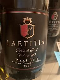 Image result for Laetitia Pinot Noir Black Label Block O2 12 Clone 667