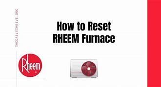 Image result for Rheem Furnace Reset Button