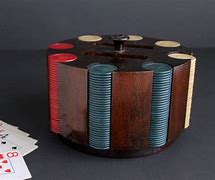 Image result for Vintage Wood Poker Chip Case