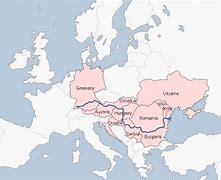 Image result for Danube River On World Map