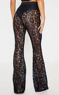 Image result for Fashion Nova Style Vp1859n Sheer Floral Lace Flare Pant