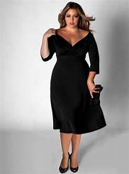 Image result for Black Cocktail Dress Plus Size