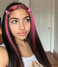 Image result for Black People with Pink Streaks