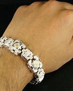 Image result for White Gold Diamond Men Bracelet