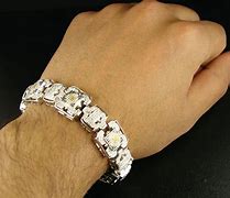 Image result for White Gold Men's Bracelet